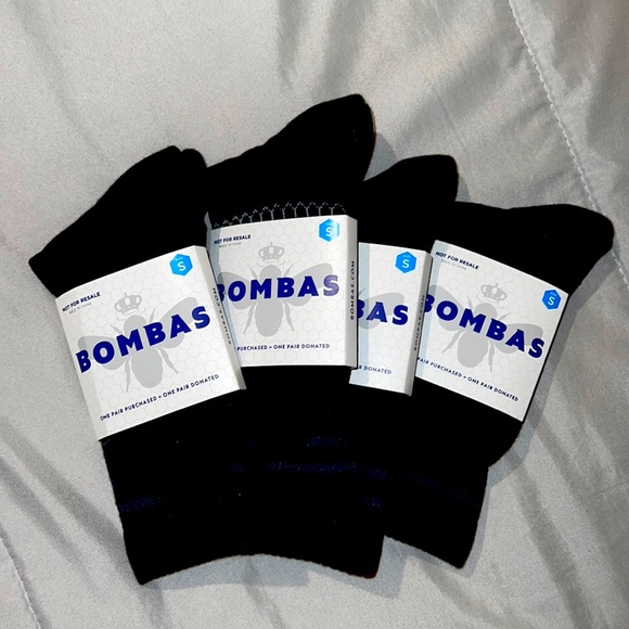 Bombas Underwear & Socks Bombas Crew Socks 4 Pack Sm Nwt Black